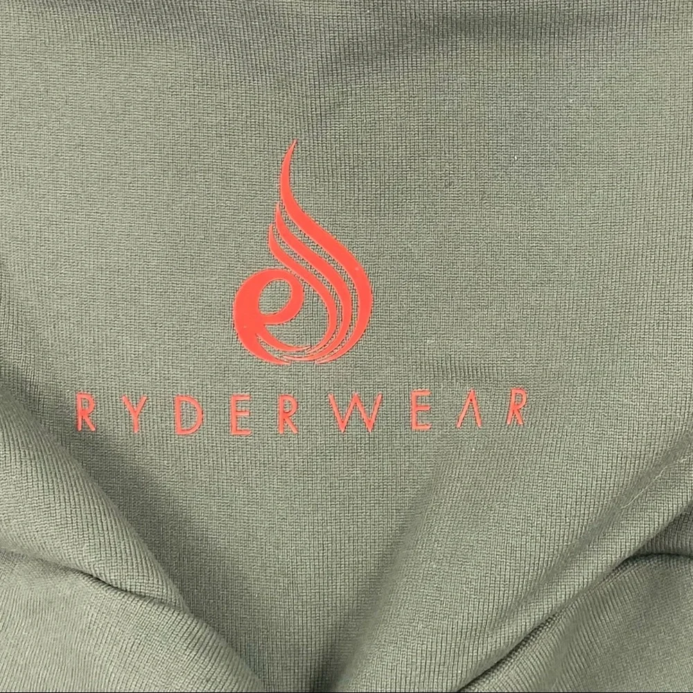 Ryderwear NEONUDE Scrunch Bum Leggings in Khaki Green/Orange Sz XS - Picture 6 of 10